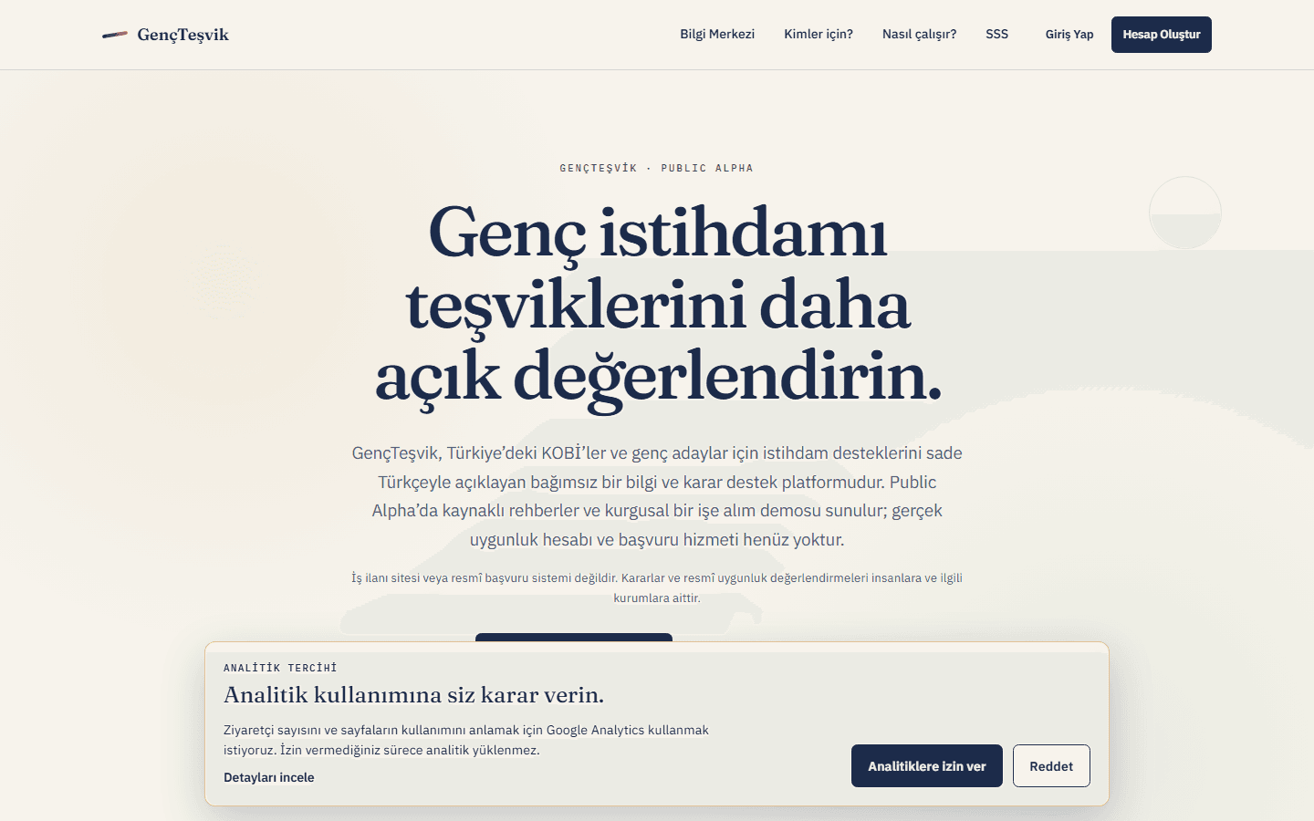 GençTeşvik website preview